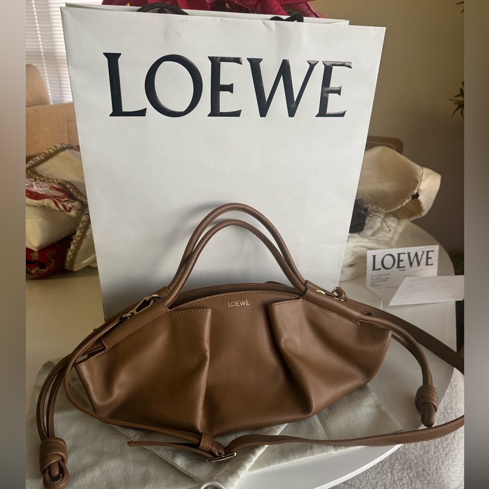 Loewe Paseo Small Tan Leather Shoulder Bag